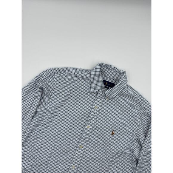 Ralph Lauren Mens Classic Fit Striped Button Down Collared Shirt Medium - Picture 1 of 3